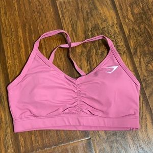 Gymshark ruched v-neck training bra (S)